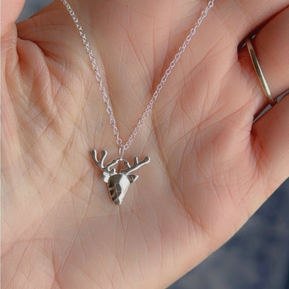 Sterling Silver Buckhorn Antler Necklace - Picture 5 of 10